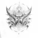 A Warcraft-inspired tattoo featuring Orpheus in a dotwork style tattoo design idea