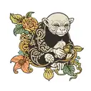 mole monk tattoo design idea