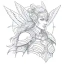 Valkyrie warrior tattoo design idea