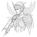 Valkyrie warrior tattoo design idea