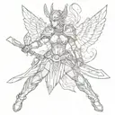 Valkyrie warrior tattoo design idea