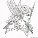 Valkyrie warrior tattoo design idea