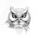 phoenix + owl + rabbit + turtle + crow + bear tattoo design idea