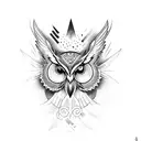 phoenix + owl + rabbit + turtle + crow + bear tattoo design idea