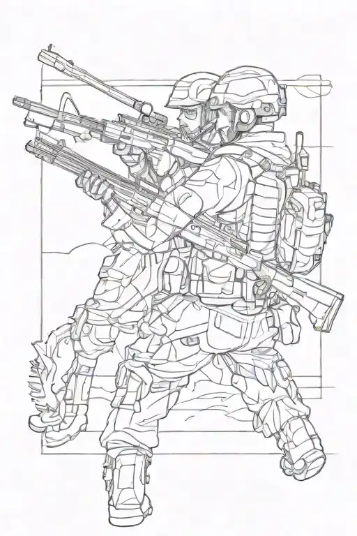 a little Warsaw insurgent with a rifle tattoo design idea