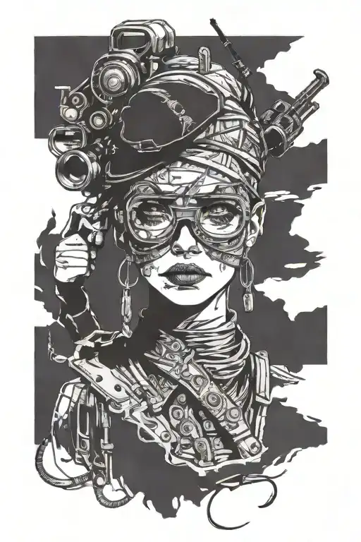 a little Warsaw insurgent with a rifle tattoo design idea