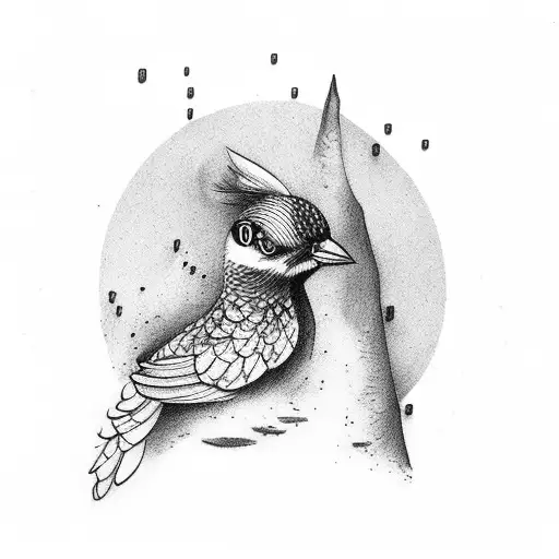 bird on neck  tattoo design idea