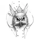 small Bird on neck  tattoo design idea
