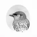 small Bird on neck  tattoo design idea