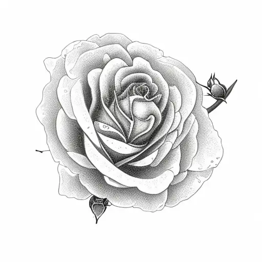 English roses with Japanese cherry blossoms tattoo design idea