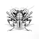 beetlejuice beetle  tattoo design idea