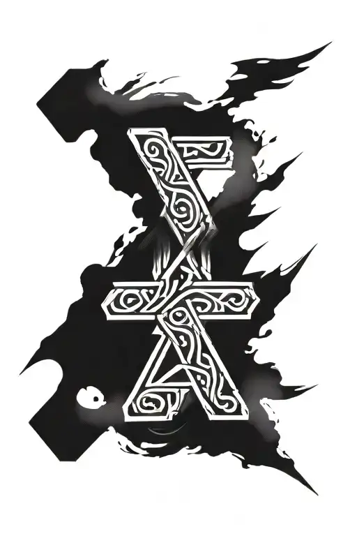 Slavic runes tattoo design idea