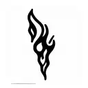 fire smokes v shape tattoo design idea