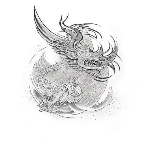 Phoenix Viking Rebirth Health Fitness tattoo design idea