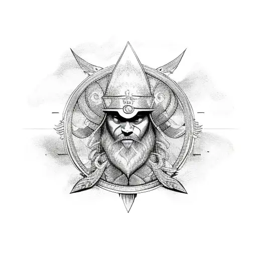 Phoenix Viking Health Fitness tattoo design idea