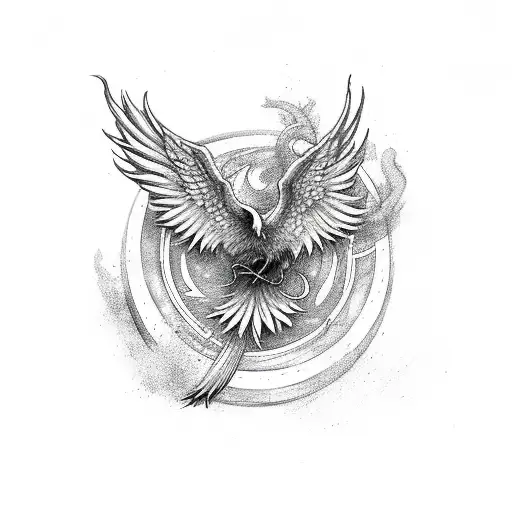 Phoenix Viking Transformation tattoo design idea