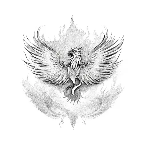 masculine Phoenix tattoo design idea