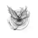 Phoenix Viking Transformation tattoo design idea