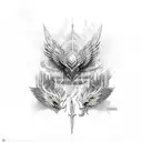 Phoenix Viking Transformation tattoo design idea
