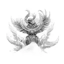 Phoenix Viking Transformation tattoo design idea