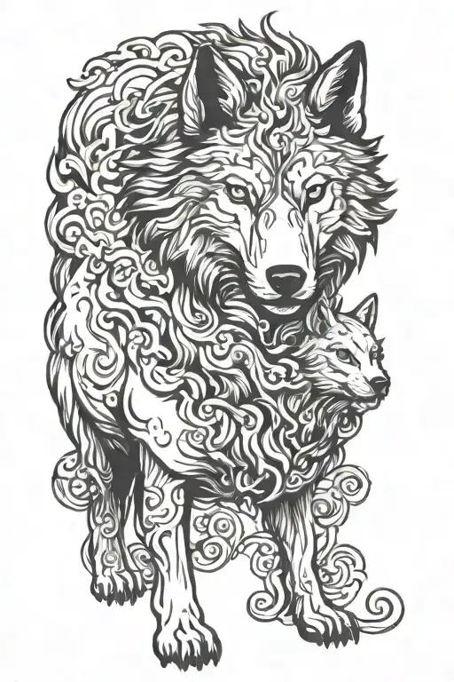 wolf in sheep's clothing tattoo design idea