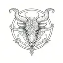 Taurus and Aries symbol tattoo. the zodiac signs are combined. the letter J is incorporated with both signs. hearts  tattoo design idea