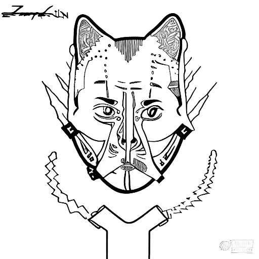 Minimalist design incorporating xxxtentacion's signature tattoo design idea