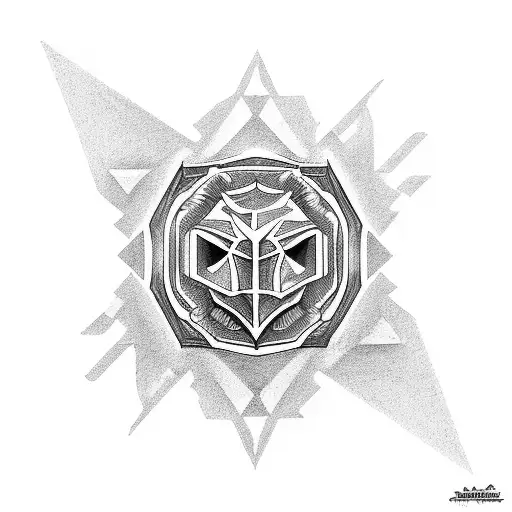 Design a tattoo that represents the fusion of software engineering and Hawaii tattoo design idea