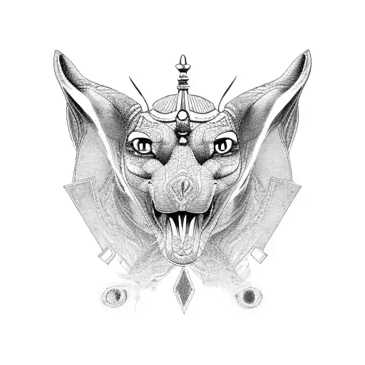 scales of anubis tattoo design idea