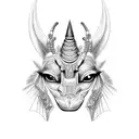 scales of anubis tattoo design idea