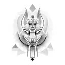 scales of anubis tattoo design idea