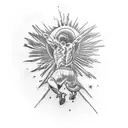 icarus falling from the sun  tattoo design idea