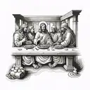 last supper tattoo design idea