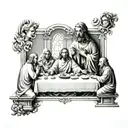 last supper tattoo design idea