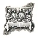 last supper tattoo design idea