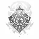 the legend of zelda link with master sword tattoo design idea
