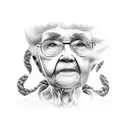 Memorial of grandma tattoo design idea