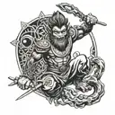 Sun Wukong tattoo design idea