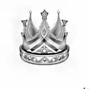 5 point crown tattoo design idea