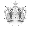 5 point crown tattoo design idea