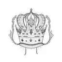 5 point crown tattoo design idea