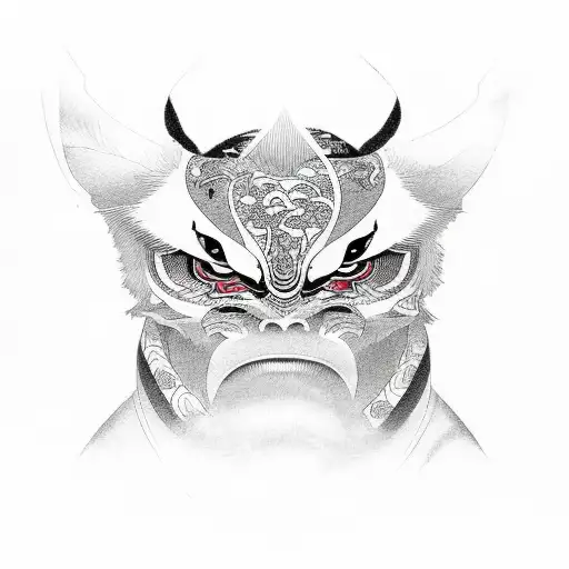 kabuki tattoo design idea
