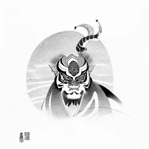 kabuki tattoo design idea