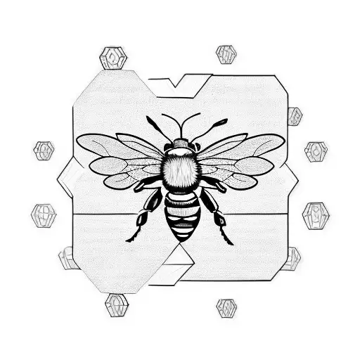 Honey Bee tattoo design idea
