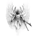 archangel raphael symbol tattoo design idea