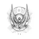 archangel raphael symbol tattoo design idea