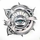 Sun tattoo design idea