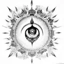 Rahu tattoo design idea