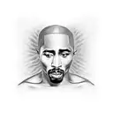 2pac tattoo design idea
