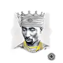 2pac tattoo design idea
